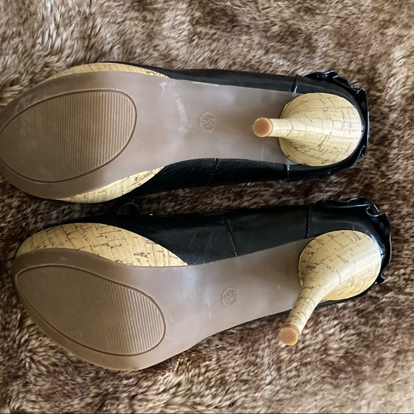 Women’s heels man made size 9/39 Black/cork - Picture 6 of 6